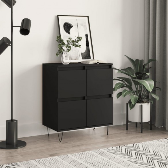 Buffet Noir 60x35x70 cm 