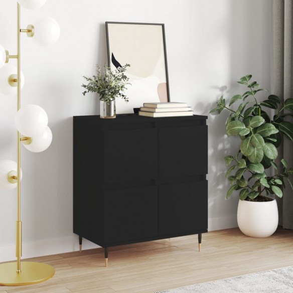 Buffet Noir 60x35x70 cm 