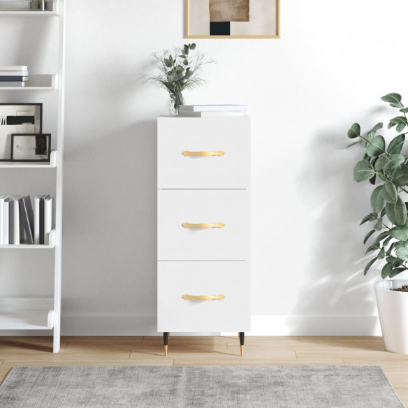 Buffet Blanc brillant 34,5x34x90 cm 