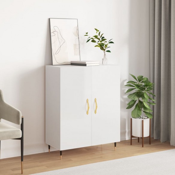 Buffet Blanc brillant 69,5x34x90 cm 