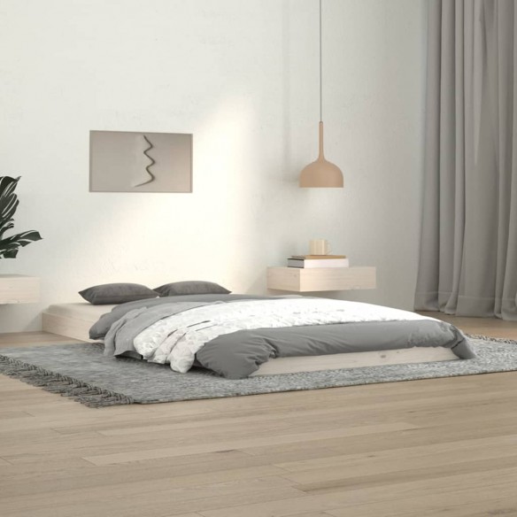 Lit blanc 100x200 cm bois de pin massif
