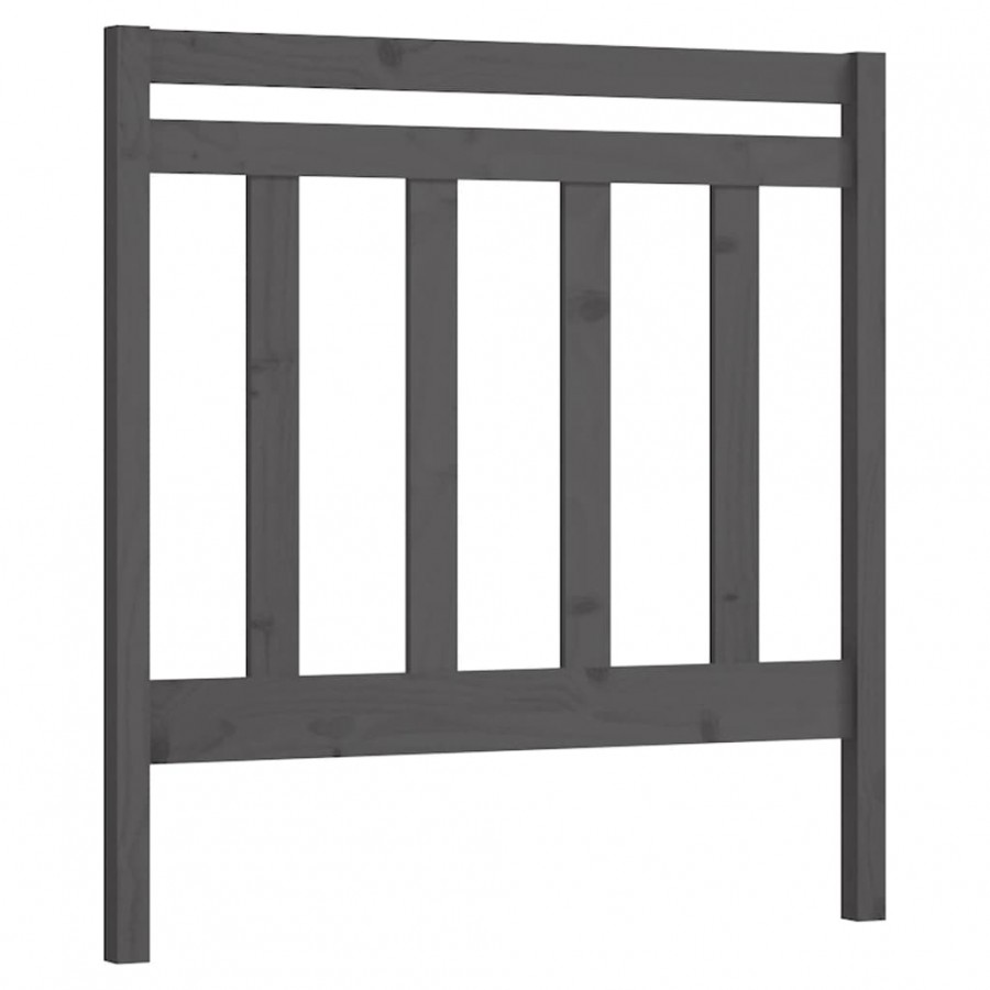 Tête de lit Gris 95x4x100 cm Bois massif de pin
