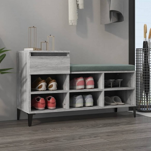 Armoire à chaussures Sonoma gris 102x36x60 cm 