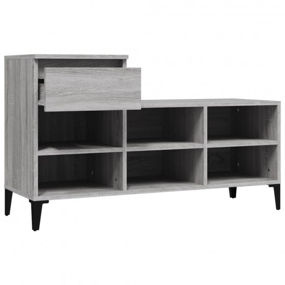 Armoire à chaussures Sonoma gris 102x36x60 cm 