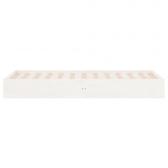 Lit Blanc Bois massif 75x190 cm Petit simple