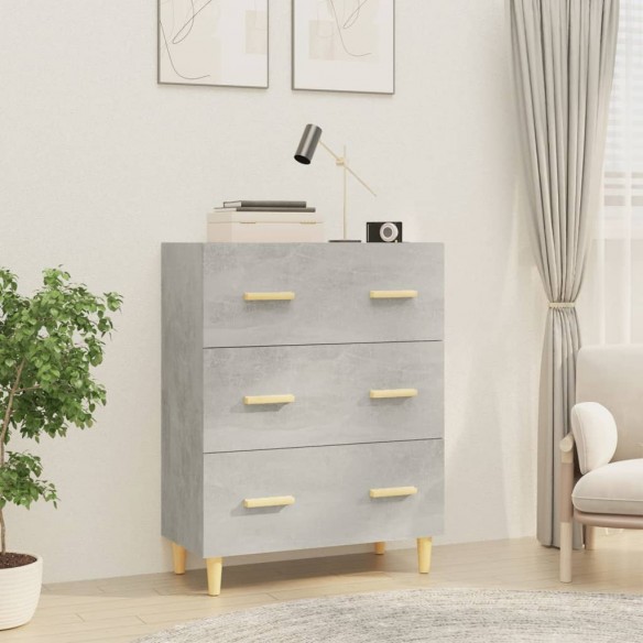 Buffet Gris béton 70x34x90 cm 