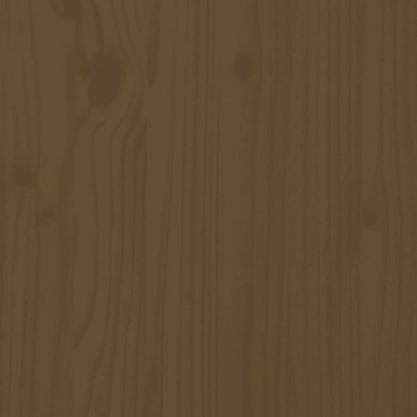 Lit Marron miel Bois de pin massif 160x200 cm