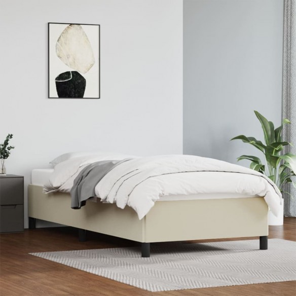 Lit Crème 100x200 cm Similicuir