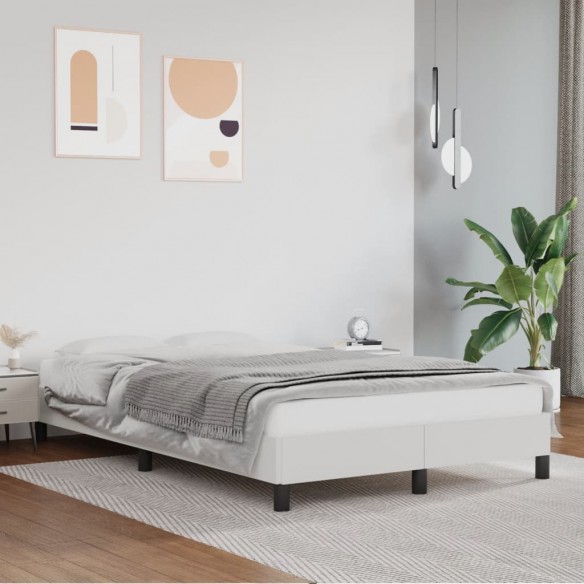 Lit Blanc 120x200 cm Similicuir
