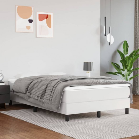 Lit Blanc 120x200 cm Similicuir