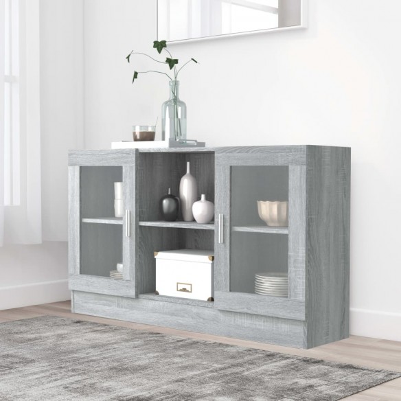Armoire à vitrine Sonoma gris 120x30,5x70 cm 