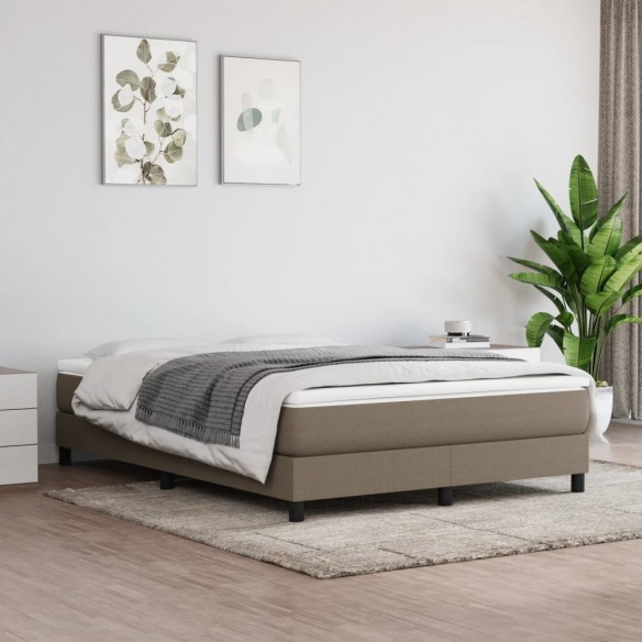 Lit Taupe 140x190 cm Tissu