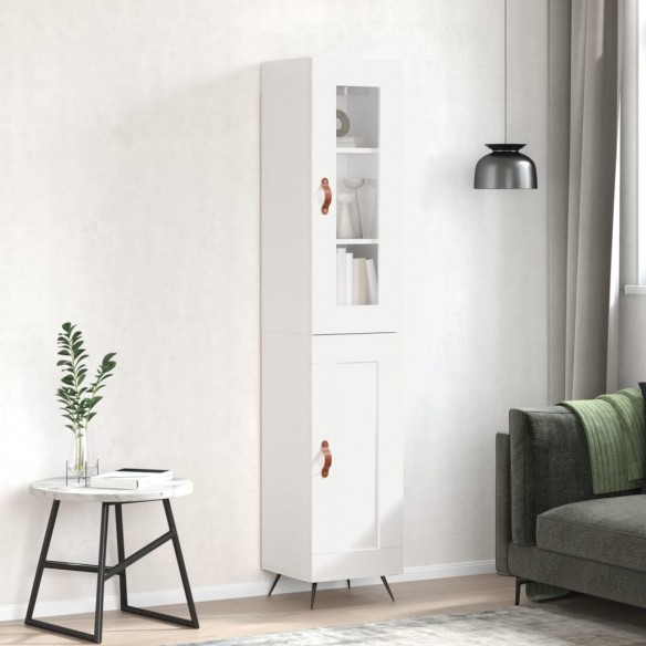 Buffet haut Blanc brillant 34,5x34x180 cm 