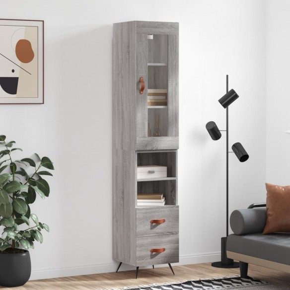 Buffet haut Sonoma gris 34,5x34x180 cm 