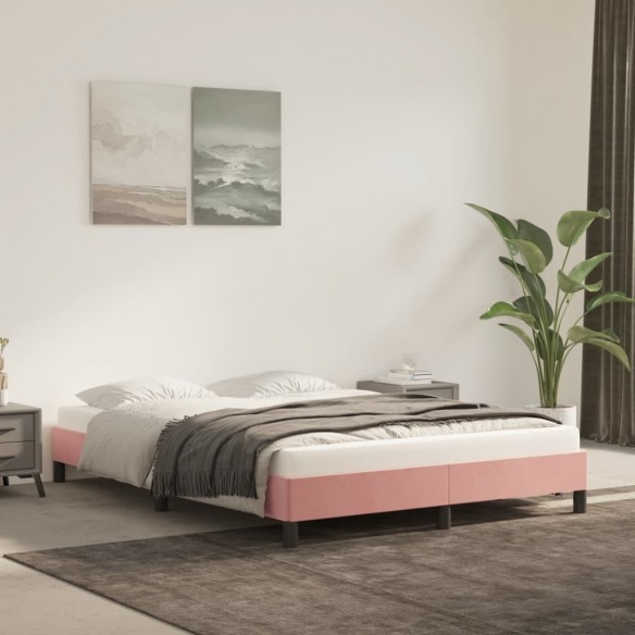 Lit Rose 140x190 cm Velours