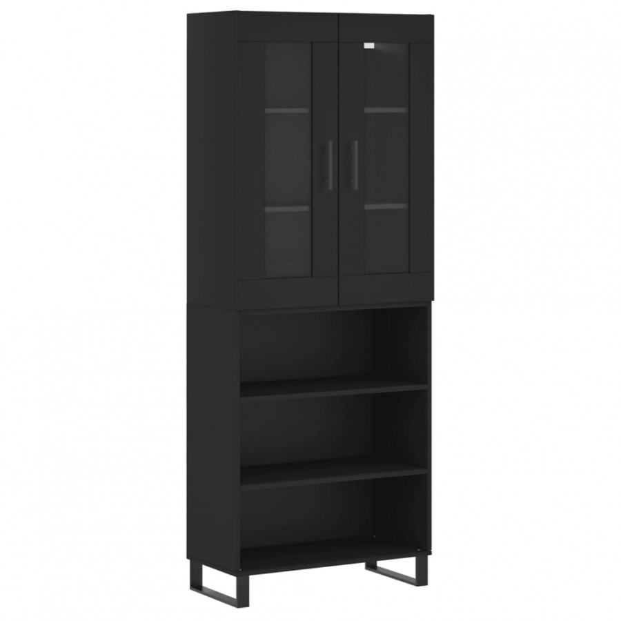 Buffet haut Noir 69,5x34x180 cm 