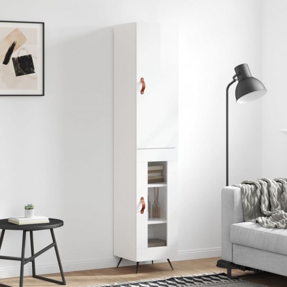 Buffet haut Blanc brillant 34,5x34x180 cm 