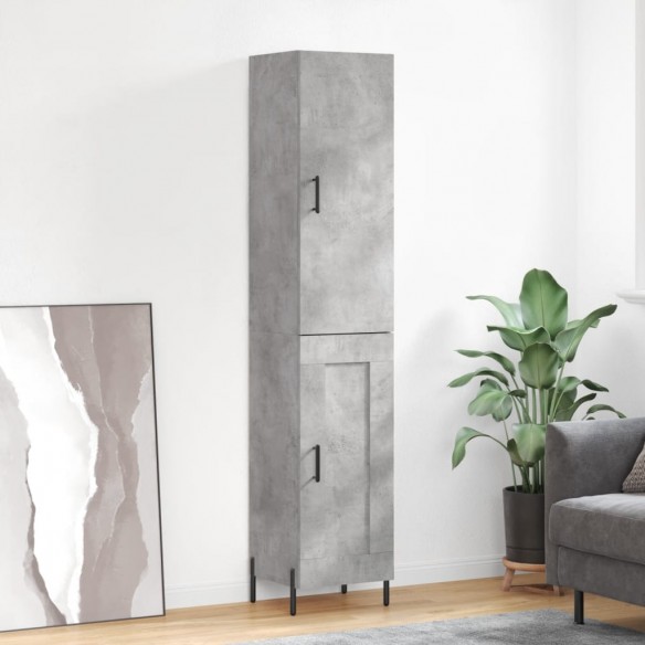 Buffet haut Gris béton 34,5x34x180 cm 