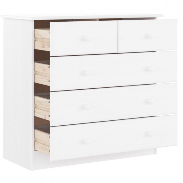 Commode ALTA blanc 77x35x73 cm bois massif de pin Commode ALTA blanc 77x35x73 cm bois massif de pin