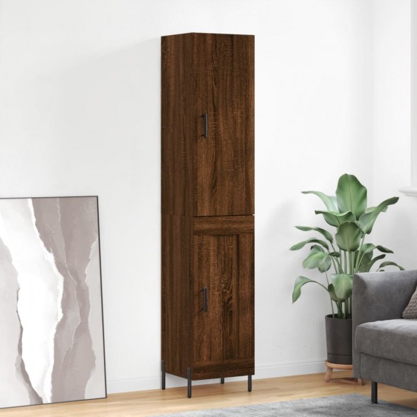 Buffet haut Chêne marron 34,5x34x180 cm 
