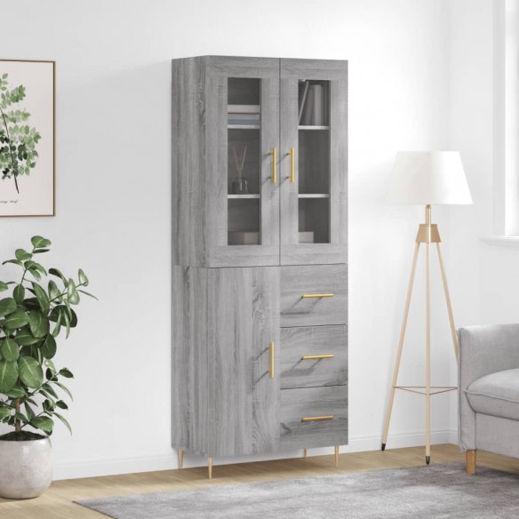 Buffet haut Sonoma gris 69,5x34x180 cm 