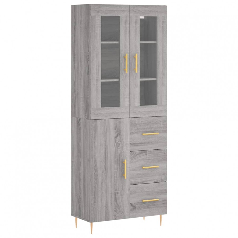 Buffet haut Sonoma gris 69,5x34x180 cm 