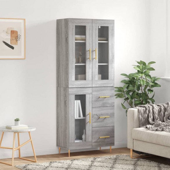 Buffet haut Sonoma gris 69,5x34x180 cm 