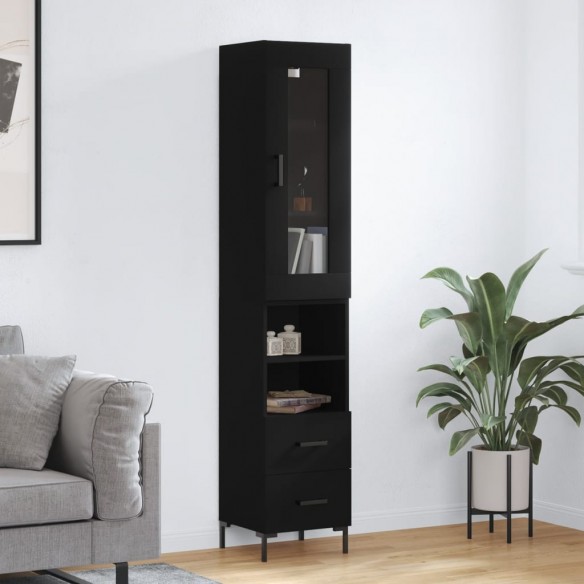 Buffet haut Noir 34,5x34x180 cm 