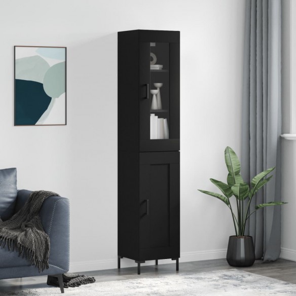 Buffet haut Noir 34,5x34x180 cm 