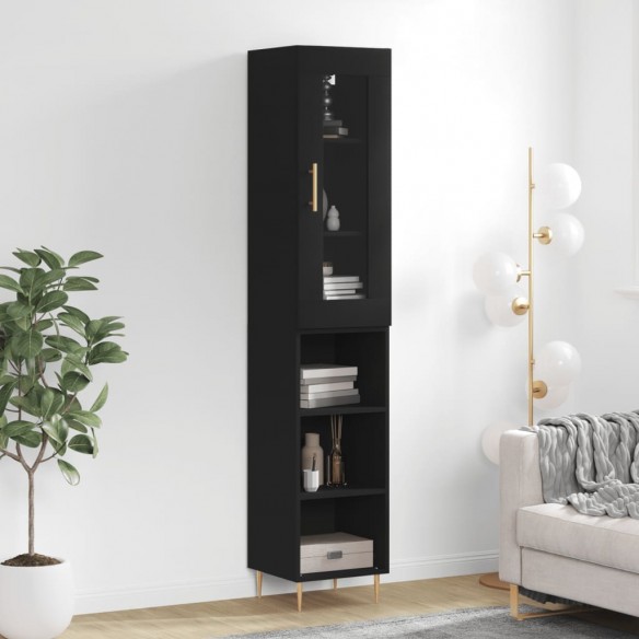 Buffet haut Noir 34,5x34x180 cm 