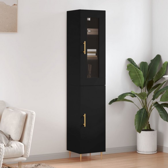 Buffet haut Noir 34,5x34x180 cm 
