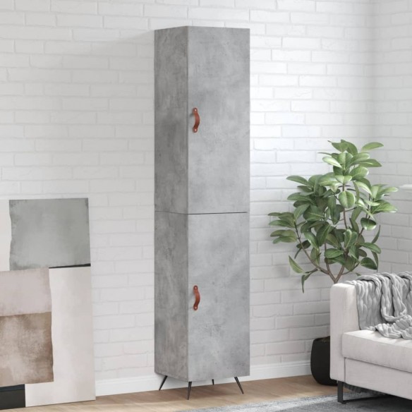 Buffet haut Gris béton 34,5x34x180 cm 