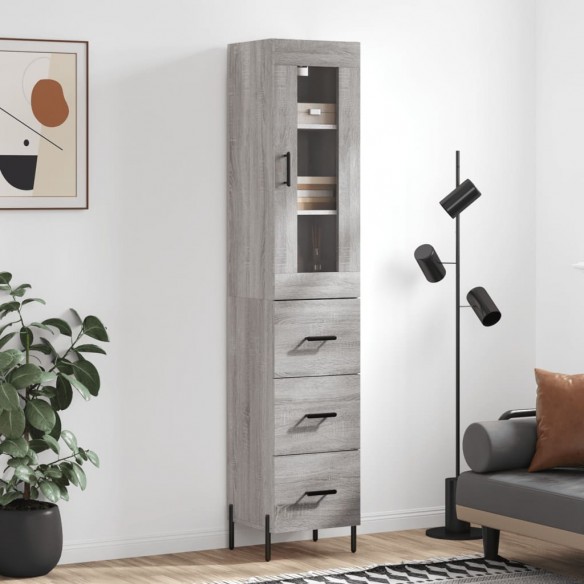 Buffet haut Sonoma gris 34,5x34x180 cm 
