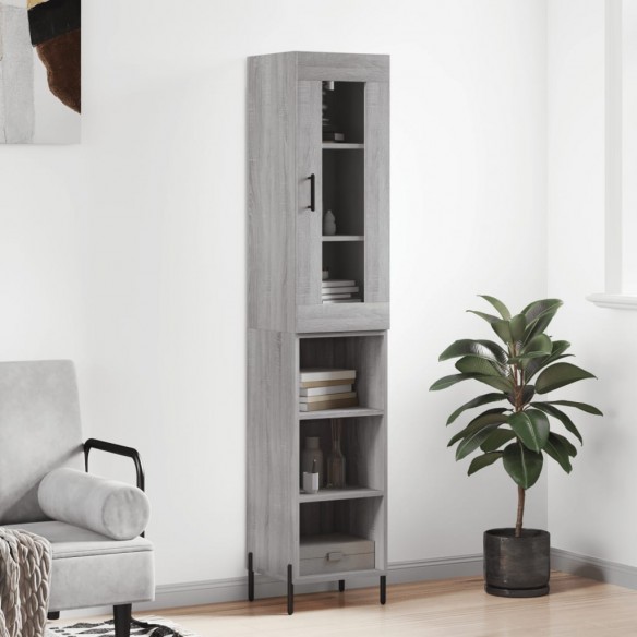 Buffet haut Sonoma gris 34,5x34x180 cm 