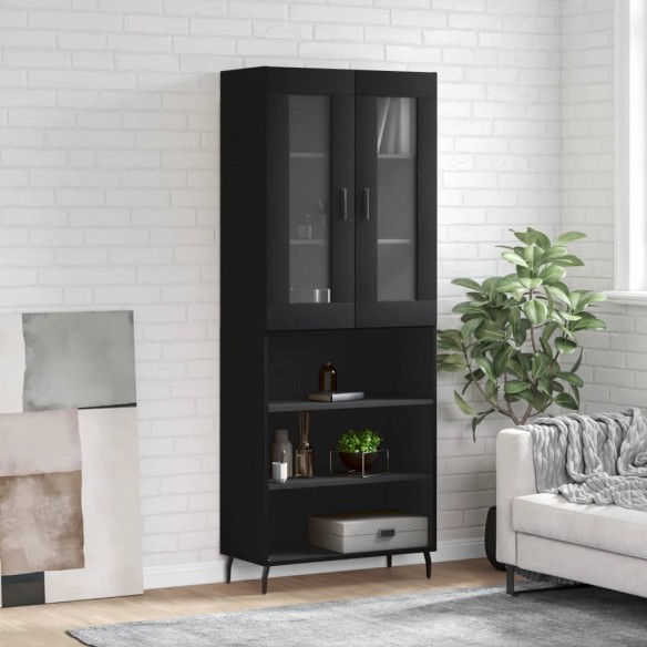 Buffet haut Noir 69,5x34x180 cm 