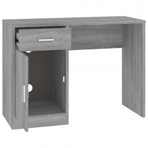 Bureau avec tiroir et armoire Sonoma gris 100x40x73 cm