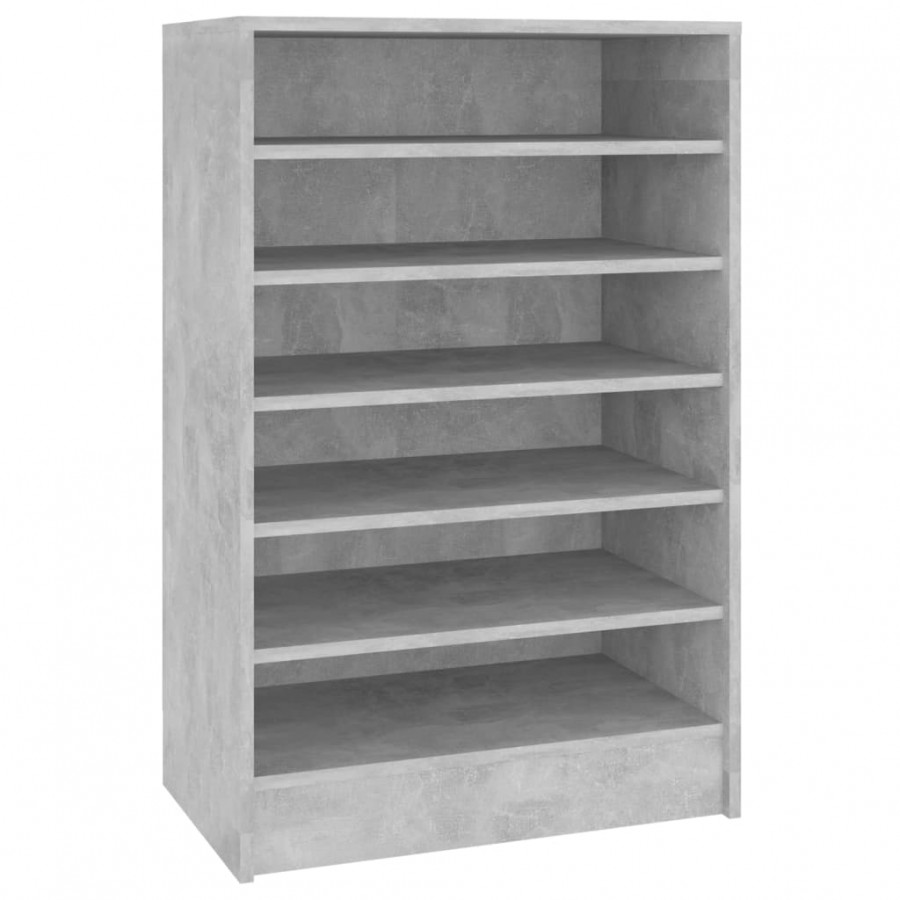 Armoire à chaussures Gris béton 60x35x92 cm Aggloméré
