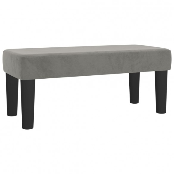 Banc Gris clair 70x30x30 cm Velours Banc Gris clair 70x30x30 cm Velours