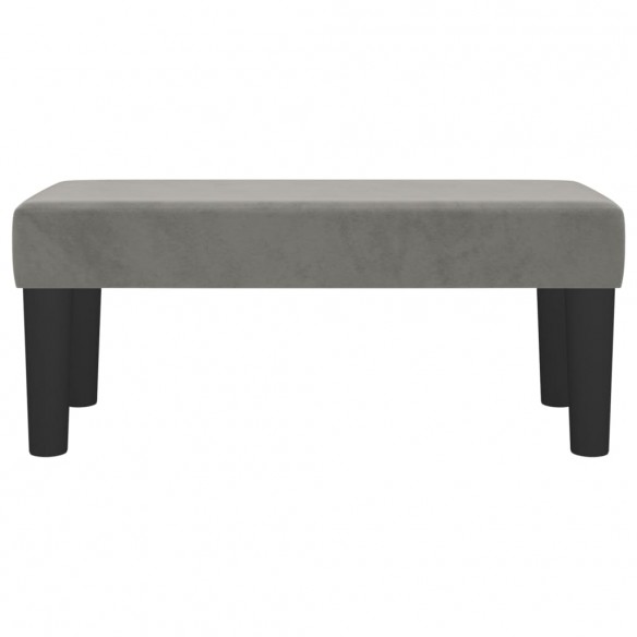 Banc Gris clair 70x30x30 cm Velours Banc Gris clair 70x30x30 cm Velours