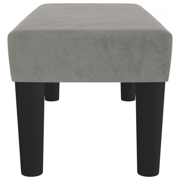 Banc Gris clair 70x30x30 cm Velours Banc Gris clair 70x30x30 cm Velours