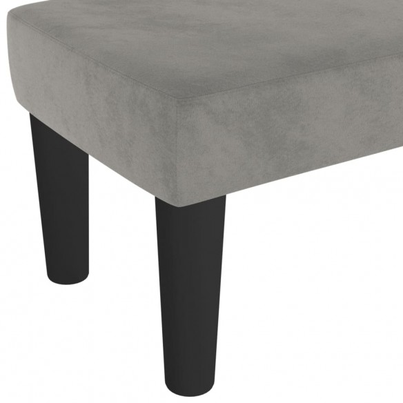 Banc Gris clair 70x30x30 cm Velours Banc Gris clair 70x30x30 cm Velours