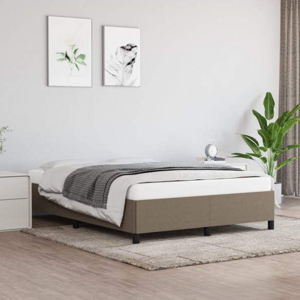 Lit Taupe 140x190 cm Tissu