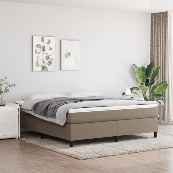 Lit Taupe 160x200 cm Tissu