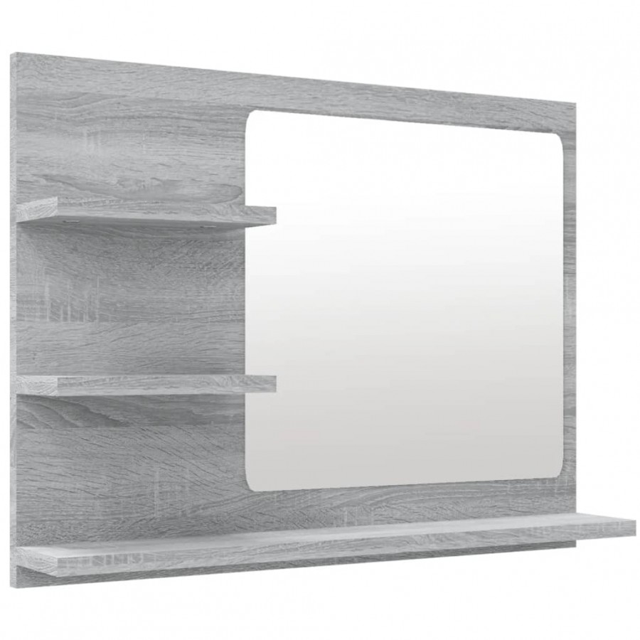 Miroir de bain Sonoma gris 60x10,5x45 cm 