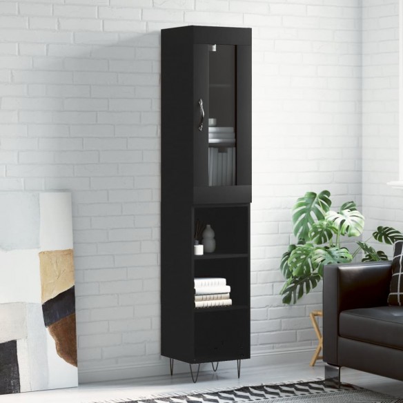 Buffet haut Noir 34,5x34x180 cm 