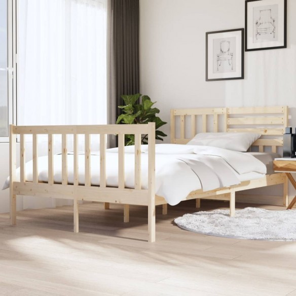 Lit Bois massif 135x190 cm Double