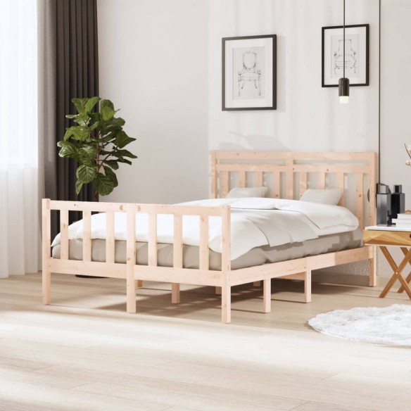 Lit Bois massif 135x190 cm Double