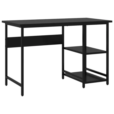 Bureau d'ordinateur Noir 105x55x72 cm MDF et métal 2