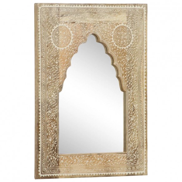 Miroir peint à la main 40x55 cm Bois de manguier solide