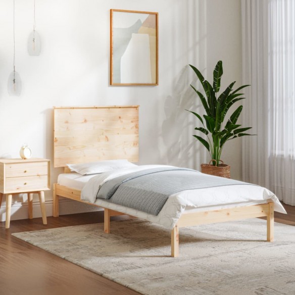 Lit bois massif 75x190 cm petit simple